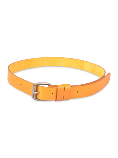 Shop Aspesi Classic Buckled Belt In Yellow