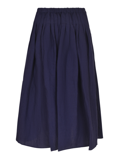 Shop A Punto B Elastic Waist Plain Flared Skirt In Mirtilio