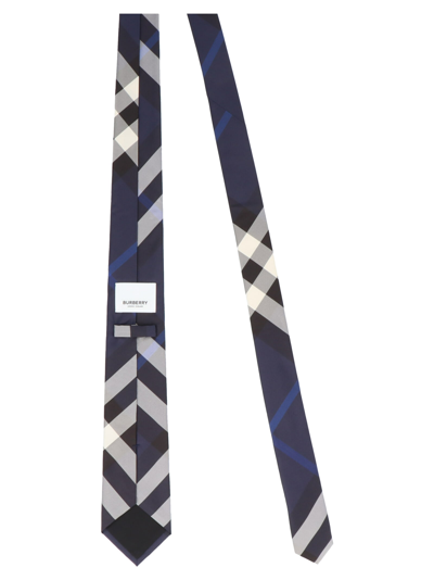 Shop Burberry Manston Tie In Blue