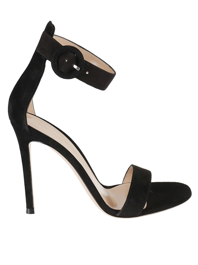 Shop Gianvito Rossi Portofino 105 Sandals In Black