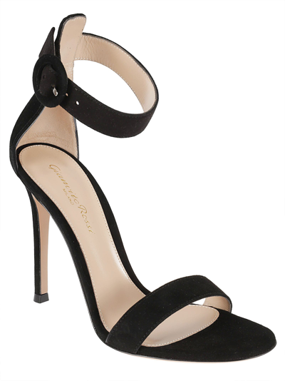 Shop Gianvito Rossi Portofino 105 Sandals In Black