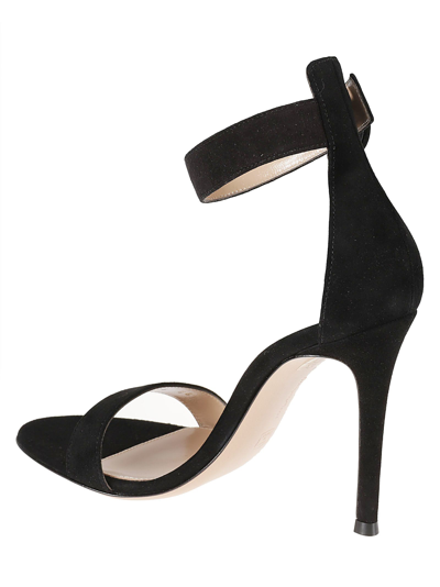 Shop Gianvito Rossi Portofino 105 Sandals In Black