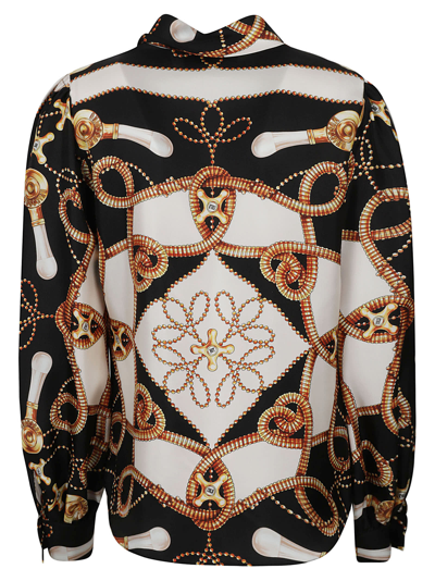 Shop Moschino All-over Printed Top In Black Mix