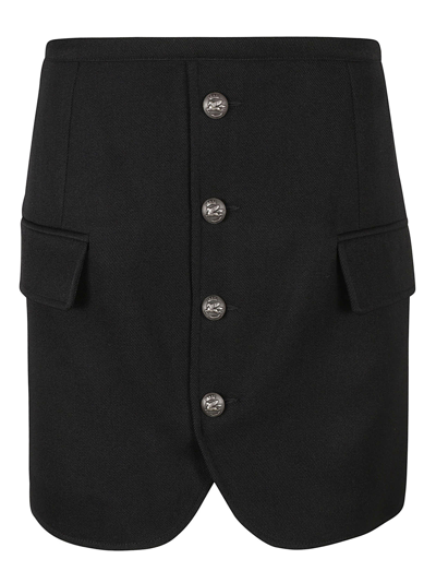 Shop Etro Artica Skirt In Black