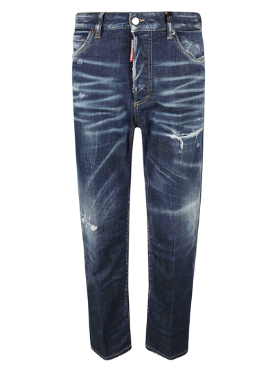 Shop Dsquared2 Boston Jeans In Blue Navy