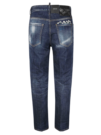Shop Dsquared2 Boston Jeans In Blue Navy