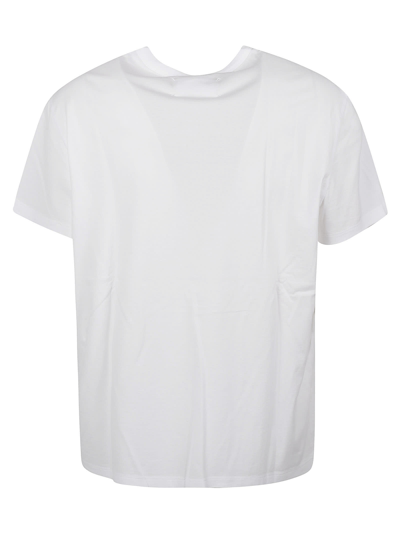 Shop Maison Margiela Upside Down Logo T-shirt In White/black