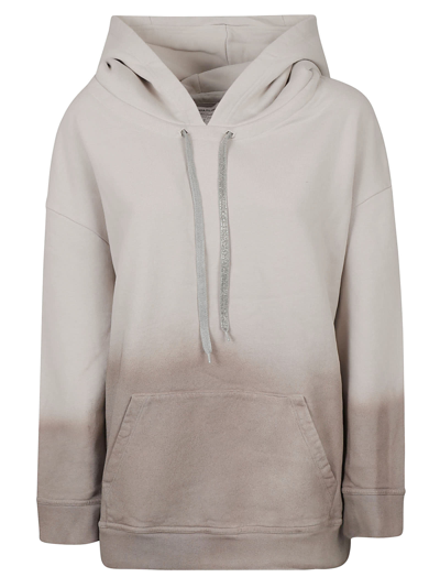 Shop Fabiana Filippi Color Fade Ribbed Hoodie In Dune