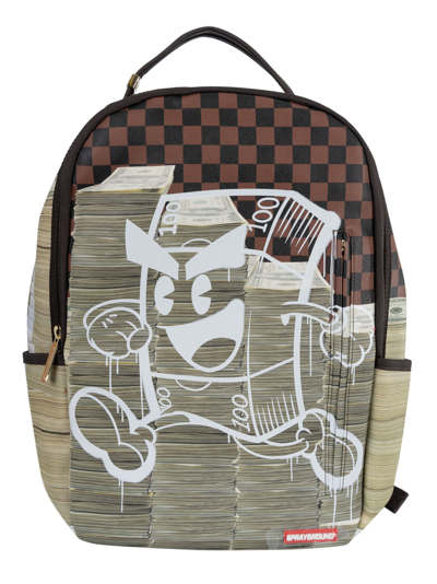 Shop Sprayground Drippy Moneyboy Backpack In Brown/ivory