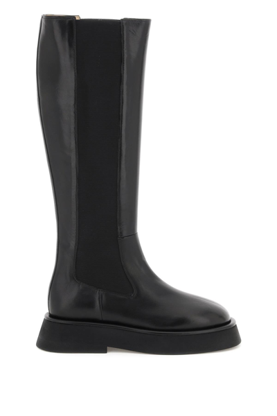 Shop Wandler 'rosa' Leather Boots In Black