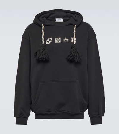 Shop Adish Embroidered Hoodie In Black