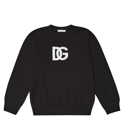 Dolce & Gabbana Logo Wool Sweater In Combined Colour