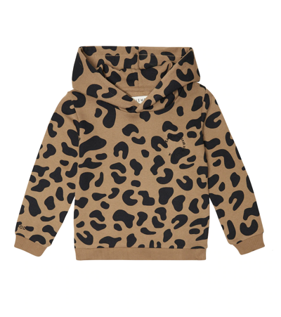 Shop Liewood Hildur Leopard-print Cotton Hoodie In Mega Leo/oat Mix