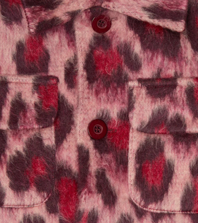 Shop Paade Mode Leopard-print Jacket In Berlin Pink