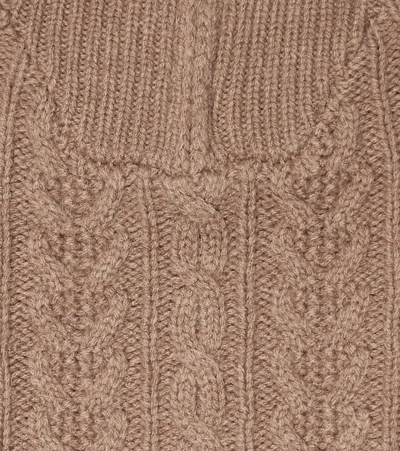 Shop Louise Misha Kali Cable-knit Sweater In Taupe