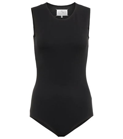 Shop Maison Margiela Stretch-jersey Bodysuit In Black