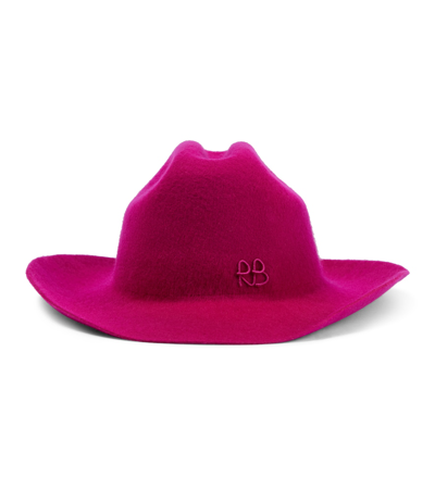 Shop Ruslan Baginskiy Felt Cowboy Hat In Pink