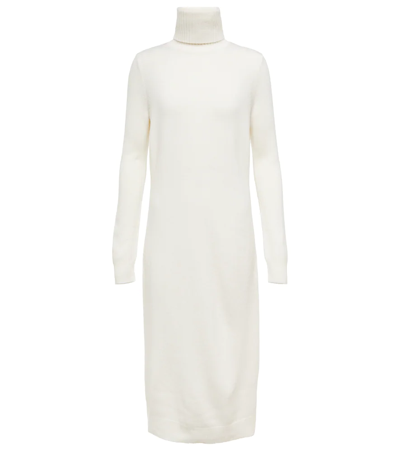 Shop Max Mara Fanfara Wool And Cashmere Sweater Dress In Bianco
