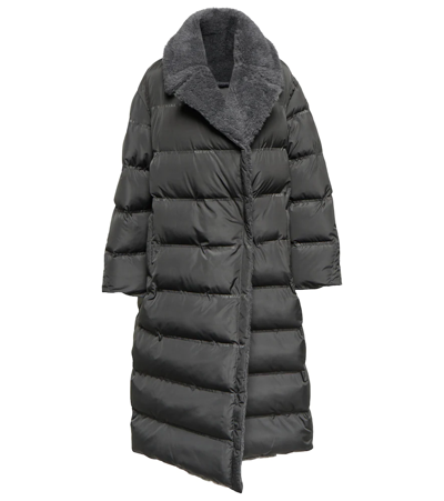 Shop Max Mara Frisia Puffer Coat In Grigio