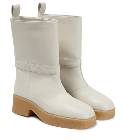 Shop Stella Mccartney Skyla Alter Sport Mat Ankle Boots In Gazelle