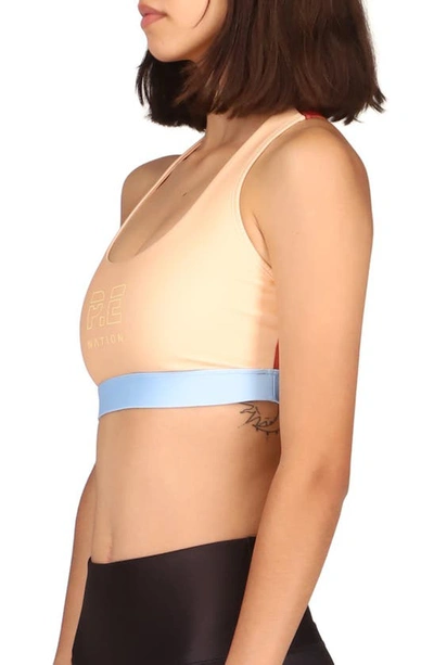 Shop P.e Nation Denizen Sports Bra In Apricot Sherbet