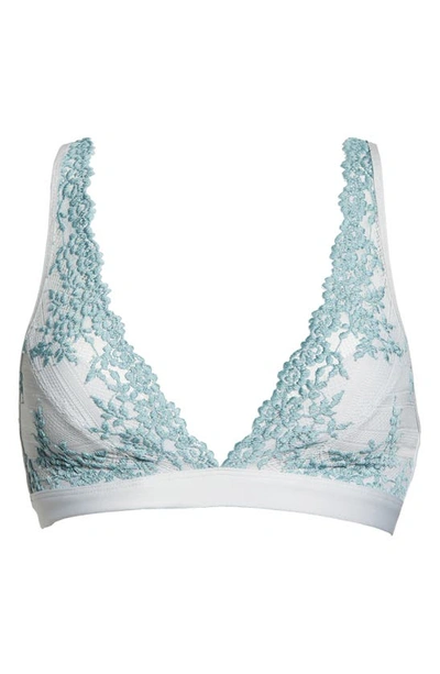 Shop Wacoal Embrace Lace Wire Free Bralette In Micro Chip/ Tourmaline
