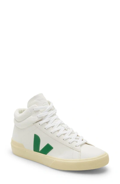 Shop Veja Minotaur High Top Sneaker In Extra-white Emeraude Butter