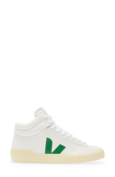 Shop Veja Minotaur High Top Sneaker In Extra-white Emeraude Butter