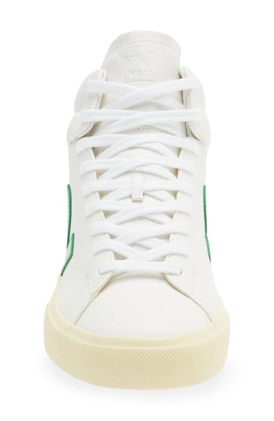 Shop Veja Minotaur High Top Sneaker In Extra-white Emeraude Butter