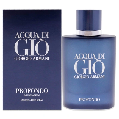 Shop Giorgio Armani Acqua Di Gio Profondo By  For Men - 2.5 oz Edp Spray In Blue