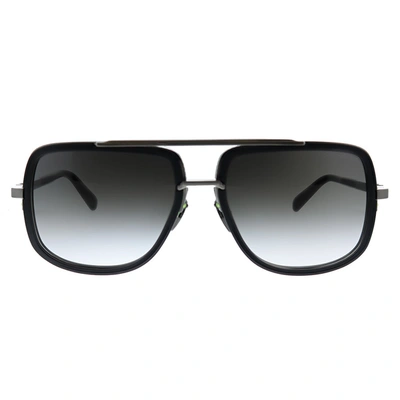 Shop Dita Mach-one Dt Drx-2030-e-blk-slv-59 Unisex Aviator Sunglasses In Black