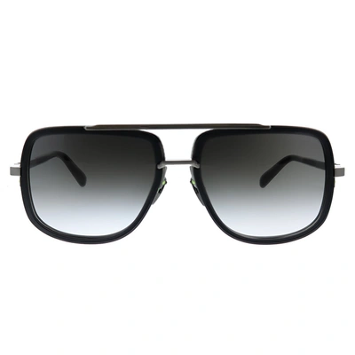 Dita Mach-one Dt Drx-2030-e-blk-slv-59 Unisex Aviator Sunglasses In Black