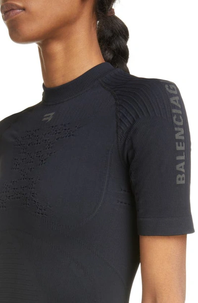 Shop Balenciaga Athletic Shirt In Black