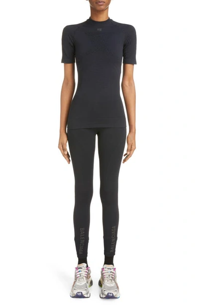 Shop Balenciaga Athletic Shirt In Black