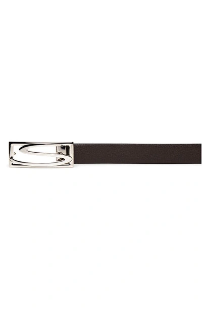 Shop Santoni Reversible Leather Belt In Black