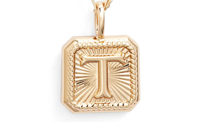 Shop Miranda Frye Harlow Initial Pendant Necklace In Gold - T