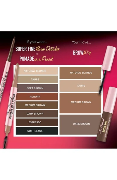 Shop Too Faced Brow Wig Brush On Brow Gel In Auburn