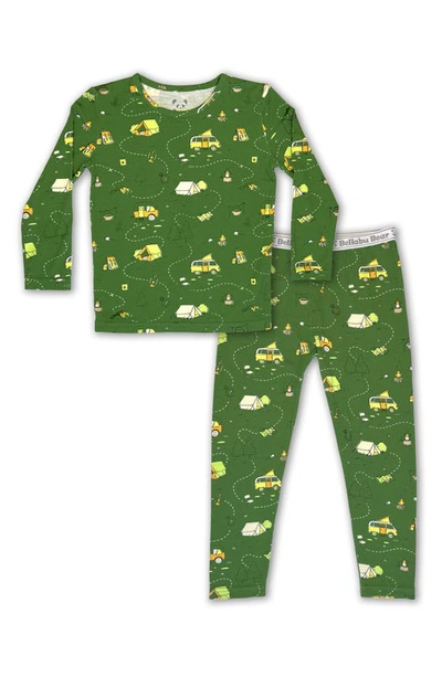 Shop Bellabu Bear Kids' Camping Fitted Two-piece Pajamas