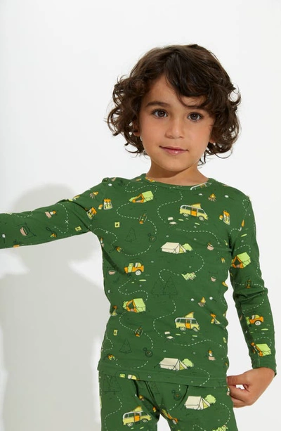 Shop Bellabu Bear Kids' Camping Fitted Two-piece Pajamas