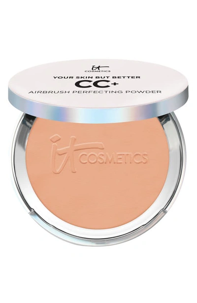 Shop It Cosmetics Your Skin But Better Cc+ Airbrush Perfecting Powder In Tan
