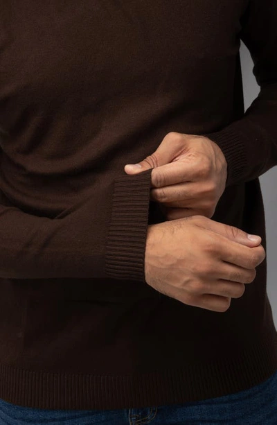 Shop X-ray Xray Turtleneck Pullover Sweater In Dark Brown