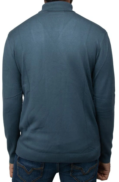 X-ray Turtleneck Pullover Sweater In Teal