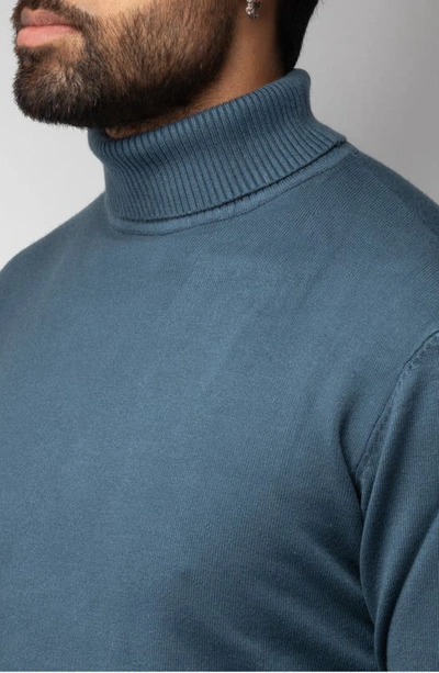 X-ray Turtleneck Pullover Sweater In Teal