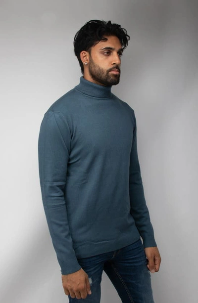 X-ray Turtleneck Pullover Sweater In Teal