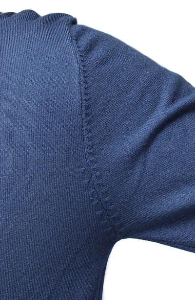 X-ray Turtleneck Pullover Sweater In Ink Blue