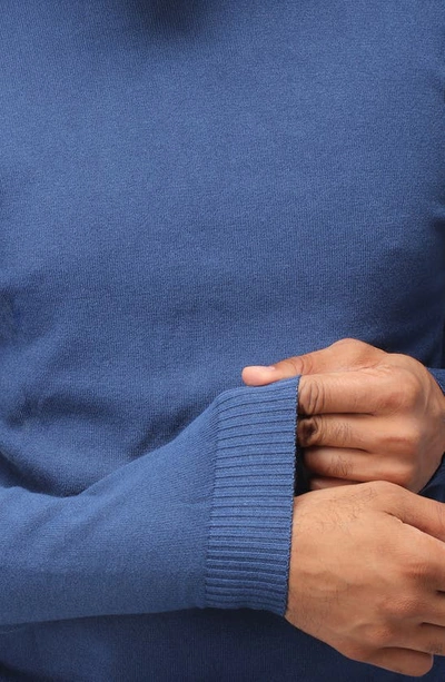 X-ray Turtleneck Pullover Sweater In Ink Blue