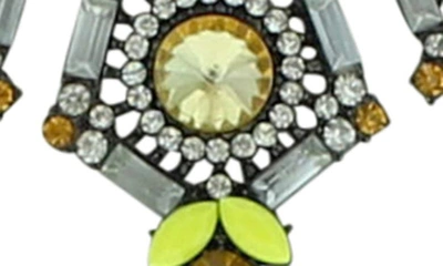 Olivia Welles Zanina Bib Necklace In Gunmetal / Multi