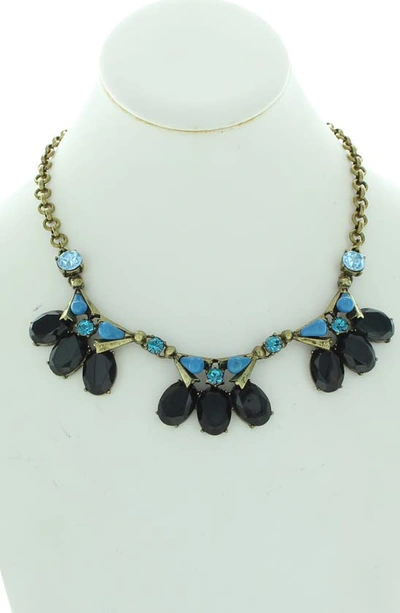Olivia Welles Emma Cluster Bib Necklace In Silver