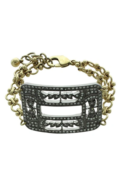 Shop Olivia Welles Naomi Tag Bracelet In Gold