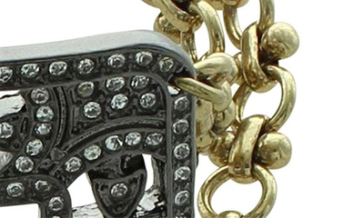 Shop Olivia Welles Naomi Tag Bracelet In Gold